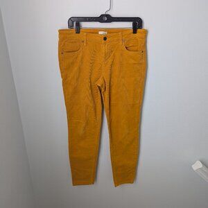 Edyson Women's "Hampton" Skinny Gold Corduroy Pants, 29